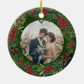 Create your own First Christmas Together photo Keramisch Ornament (Achterkant)