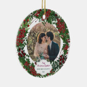 Create your own First Christmas Together photo Keramisch Ornament (Rechts)