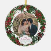 Create your own First Christmas Together photo Keramisch Ornament (Voorkant)