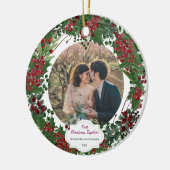 Create your own First Christmas Together photo Keramisch Ornament (Links)