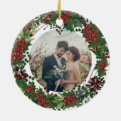 Create your own First Christmas Together photo Keramisch Ornament (Achterkant)