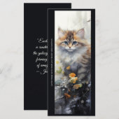 Create Your Own Floral Bengal Kitten Bookmark Card (Voorkant / Achterkant)