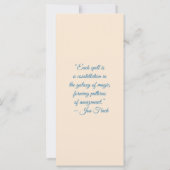 Create Your Own Floral Black Cat Bookmark Card (Achterkant)