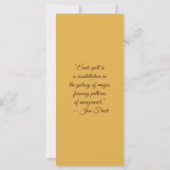 Create Your Own Floral Elephant Bookmark Card (Achterkant)