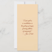 Create Your Own Floral Mountain Lion Bookmark Card (Achterkant)