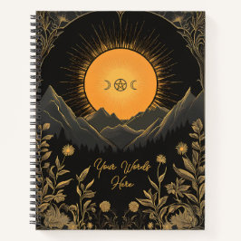 Create Your Own Floral Sunrise Mountains Notitieboek