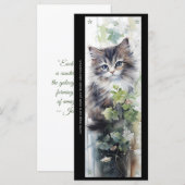Create Your Own Fluffy Kitten Vine Bookmark Card (Voorkant / Achterkant)