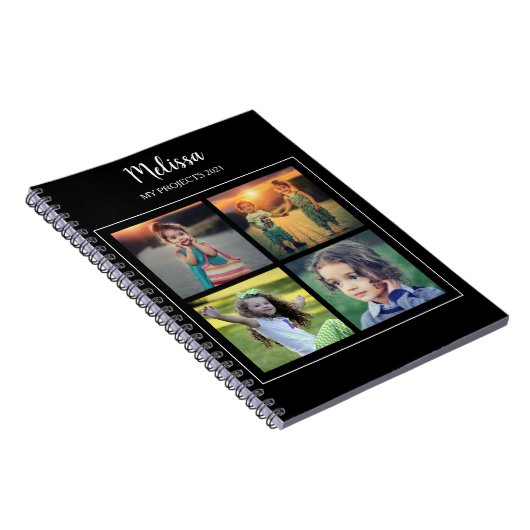 Create your own foto collage monogrammed notitieboek (Rechterzijde)
