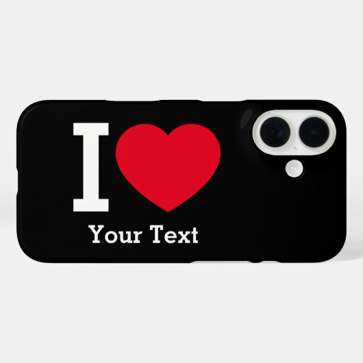 Create Your Own Funny I love  Case-Mate iPhone Case (Achterkant (horizontaal))