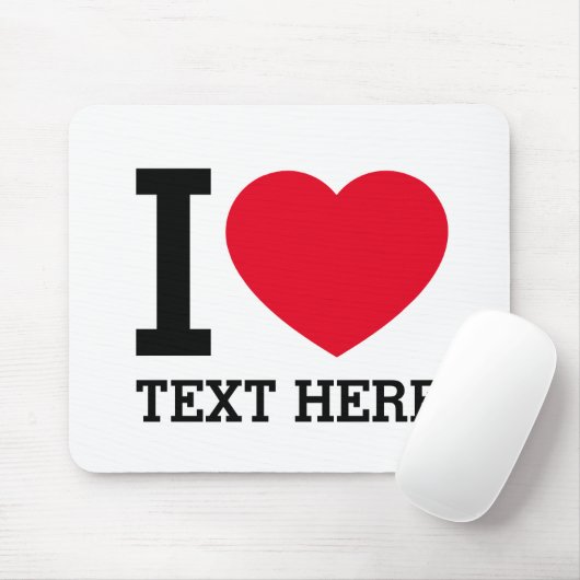 Create Your Own Funny I love Muismat (Met muis)