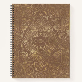 Create Your Own Gilded Asian Beige Brown Notitieboek