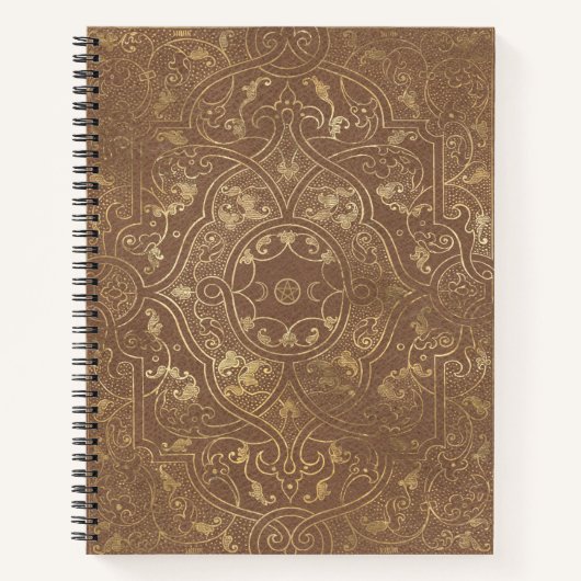 Create Your Own Gilded Asian Beige Brown Notitieboek (Voorkant)