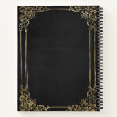 Create Your Own Gilded Black Notebook Notitieboek (Achterkant)