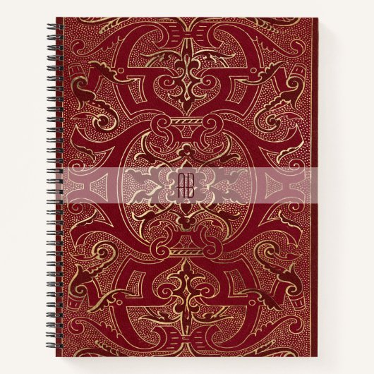 Create Your Own Gilded Chinese Red Notebook Notitieboek (Voorkant)