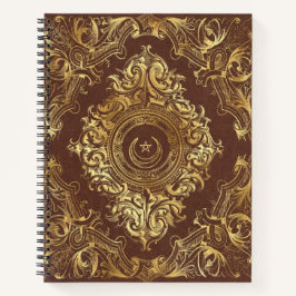Create Your Own Gilded Crescent Brown Notitieboek