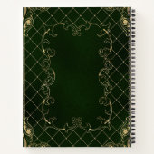 Create Your Own Gilded Dark Forest Green Notebook Notitieboek (Achterkant)