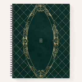 Create Your Own Gilded Dark Green Notebook Notitieboek