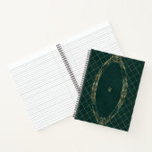 Create Your Own Gilded Dark Green Notebook Notitieboek (Binnen)