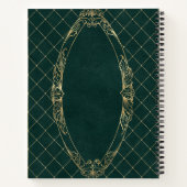 Create Your Own Gilded Dark Green Notebook Notitieboek (Achterkant)