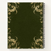 Create Your Own Gilded Dark Olive Green Notebook Notitieboek (Achterkant)