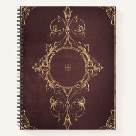 Create Your Own Gilded Deep Maroon Notebook Notitieboek