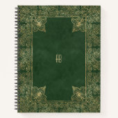 Create Your Own Gilded Emerald Green Notebook Notitieboek (Voorkant)