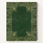 Create Your Own Gilded Emerald Green Notebook Notitieboek (Achterkant)