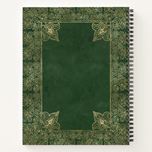 Create Your Own Gilded Emerald Green Notebook Notitieboek (Achterkant)