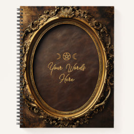 Create Your Own Gilded Faux Brown Leather Notitieboek
