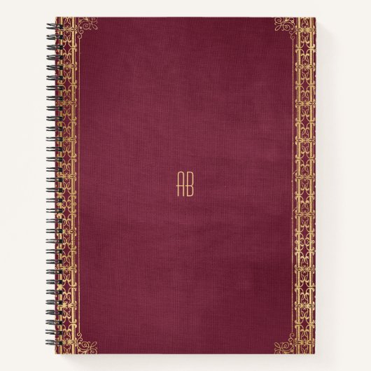 Create Your Own Gilded Fuschia Notebook Notitieboek (Voorkant)