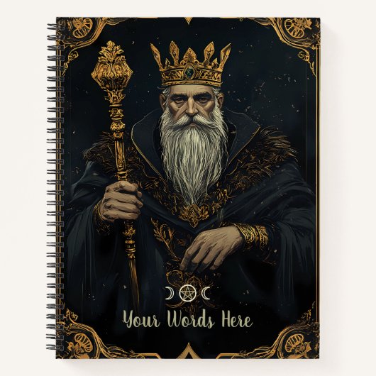 Create Your Own Gilded High King Black Notitieboek (Voorkant)