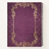 Create Your Own Gilded Magenta Purple Notebook Notitieboek (Achterkant)
