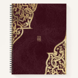 Create Your Own Gilded Maroon Red Notebook Notitieboek