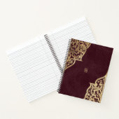 Create Your Own Gilded Maroon Red Notebook Notitieboek (Binnen)