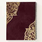Create Your Own Gilded Maroon Red Notebook Notitieboek (Achterkant)