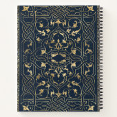 Create Your Own Gilded Midnight Blue Notebook Notitieboek (Achterkant)