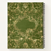 Create Your Own Gilded Olive Green Notebook Notitieboek (Achterkant)