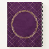 Create Your Own Gilded Purple Notebook Notitieboek (Achterkant)