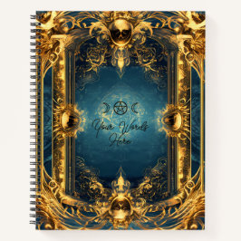 Create Your Own Gilded Turquoise Archaic Notitieboek