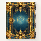 Create Your Own Gilded Turquoise Archaic Notitieboek (Achterkant)