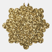 Create Your Own Glitter Santa Modern Christmas  Ornament Kaart (Achterkant)