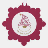 Create Your Own Glitter Santa Modern Christmas  Ornament Kaart (Voorkant)