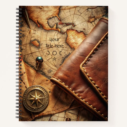 Create Your Own Globetrotter Compass Rose Map Notitieboek (Voorkant)