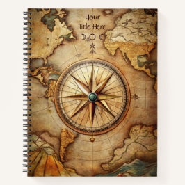 Create Your Own Globetrotter Compass Rose Notitieboek