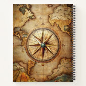 Create Your Own Globetrotter Compass Rose Notitieboek (Achterkant)
