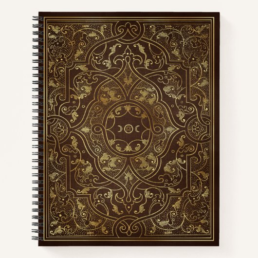 Create Your Own Gold Asian Inspired Brown Notitieboek (Voorkant)