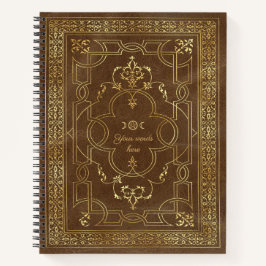 Create Your Own Gold Embossed Camel Brown Notitieboek