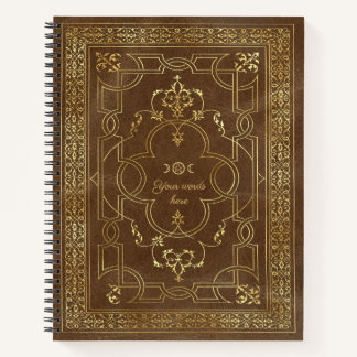 Create Your Own Gold Embossed Camel Brown Notitieboek