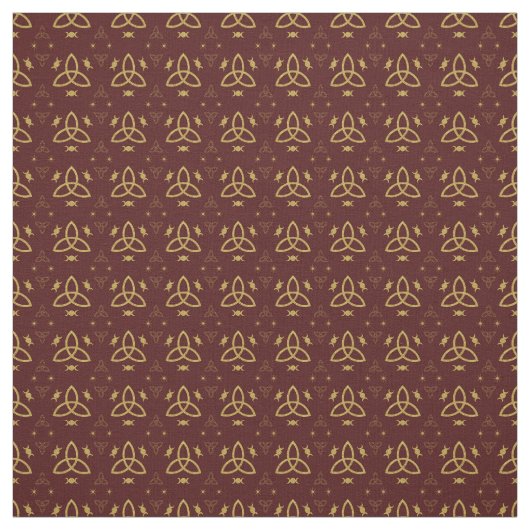 Create Your Own Gold Triquetra Moon Goddess Red Stof (Swatch)