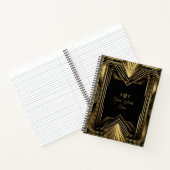 Create Your Own Golden Art Deco Black Notitieboek (Binnen)